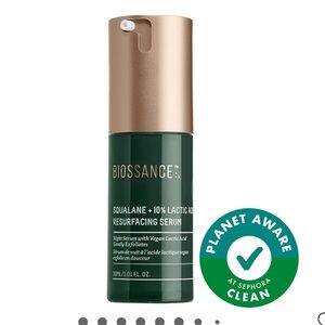 Biossance aquiline + lactic acid resurfacing night serum